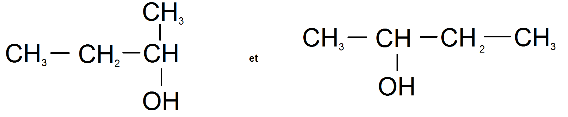 molécules identiques écrites différemment