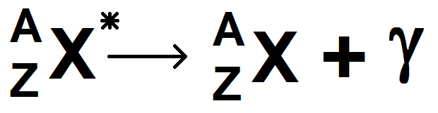 équation d'une désintégration gammz